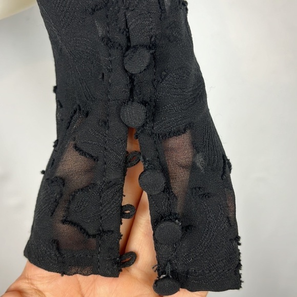 Free People Bella Black Corset Cropped Off Shoulder Top Size M - NEW - Picture 9 of 12